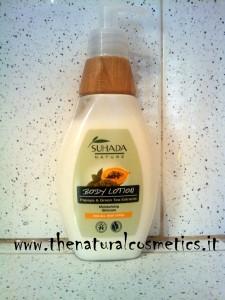 lotion Suhada Nature – Lozione corpo papaya&the; verde