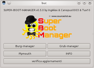 Super-Boot-Manager tool  per rendere semplice ed elementare la gestione del boot nei sistemi operativi basati su Linux.