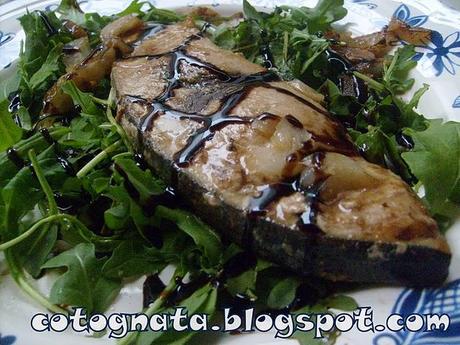 Trancio di pesce spada con crema di aceto balsamico .... pomeriggi uggiosi