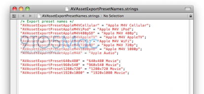 iOS-5-SDK-1080p-movie-export-strings-e1307708504943 iOS 5 SDK 1080p movie export strings e1307708504943 414x191 iPhone 5 con fotocamera da 8MP e video in FullHD