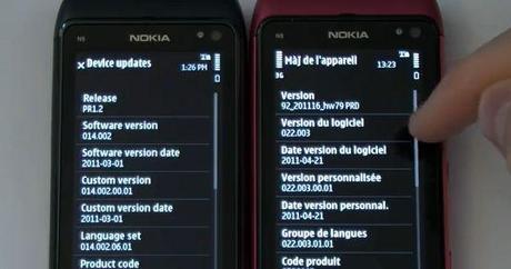 Video: differenze tra PR1.2 e PR2.0 (Symbian Anna) con due N8.