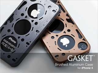 Gasket Brushed Aluminum Case Jet Black per iPhone 4