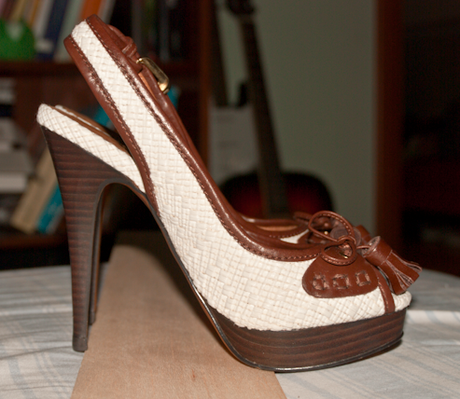 ShoeRoom #25  My Zara’s White and Tan Slingback Sandals