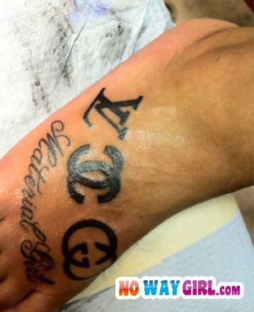 Crazy Tattoo Brands Louis Vuitton, Gucci, Chanel. Jordan e Nike!