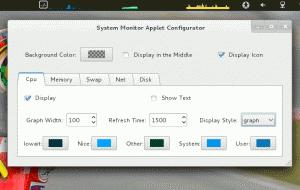 Gnome System Monitor Applet: adesso con menu preferenze e grafici