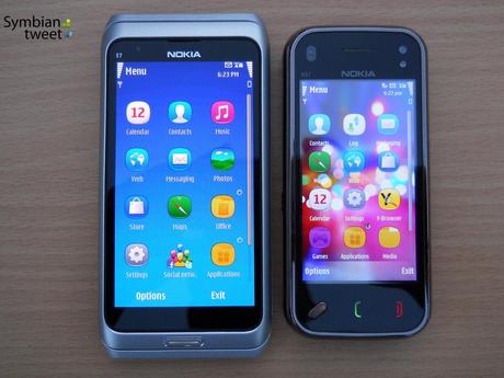 Confronto fotografico tra Nokia E7 e Nokia N97 mini