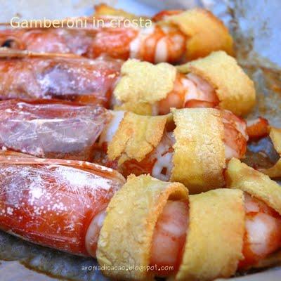 Gamberoni in Crosta di ceci e mais e e Salsa di Soia Gamberoni in Crosta di ceci e mais e e Salsa di Soia