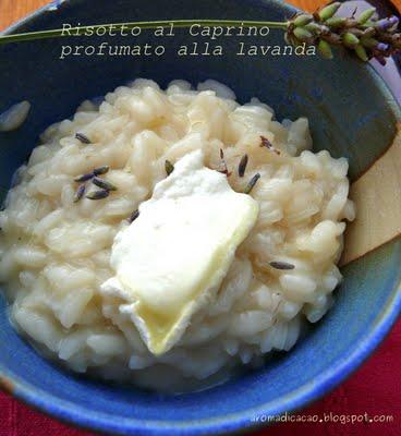 Risotto al Caprino fresco e fiori di Lavanda Risotto al Caprino fresco e fiori di Lavanda