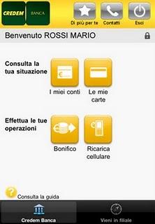 L'app Credem per la gestione e consulatazione del tuo conto bancario.