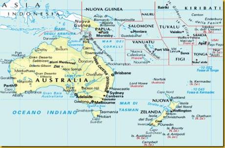 Cartina Isole Tuvalu - Polinesia