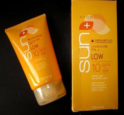 Avon Sun+ Gel trasparente per pelli sensibili spf. 10 Avon Sun+ Gel trasparente per pelli sensibili spf. 10