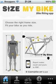 L'app SizeMyBike, studio della postura per iPhone e ipAD.