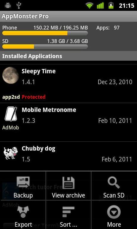 AppMonster, gestisci tutte le tue applicazioni su Android QtScb AppMonster, gestisci tutte le tue applicazioni su Android