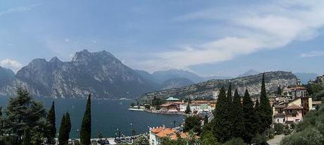 view of Torbole and Monte Brione from Parco Busatte