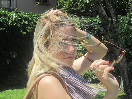 Beige and checked.... Beige and checked....