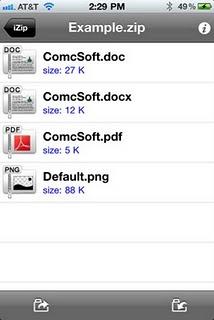iZip l'applicazione per la gestione dei file Zip sul tuo iPhone e iPad.