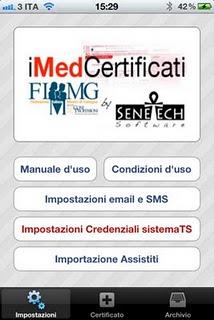 Invio telematico dei certificati di malattia INPS per gli FIMMG con l'app iMedCertificati FIMMG.