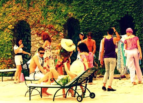 Poolside flower party!!!