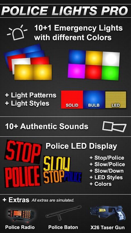  Police Lights Pro, trasforma il tuo smartphone Android in una macchina della polizia