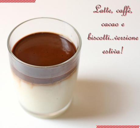 latte in piedi con caffè e cioccolato