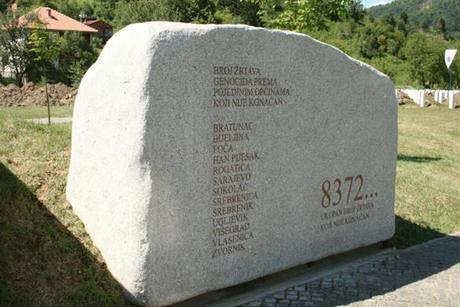 SrebrenicaPotocari Memorial Stone