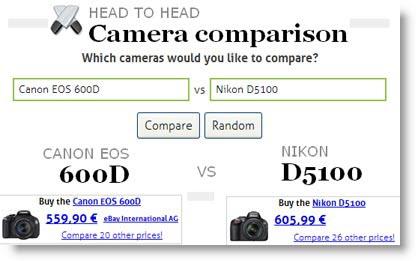 comparazionefotocamere Snapsort: comparare le caratteristiche delle fotocamere digitali