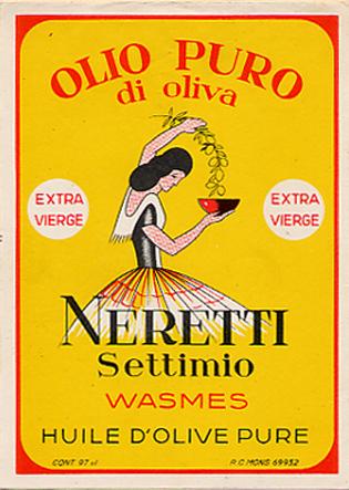 Collezionismo: le etichette dell'olio di oliva.