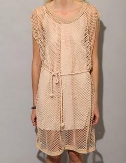 beige net dress