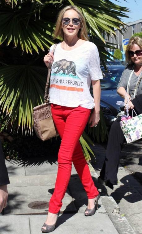 Sharon Stone indossa la Diva Bag Roberto Cavalli