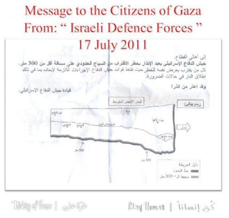 Messaggio delle Forze di Difesa Israeliane (IDF) ai cittadini di Gaza