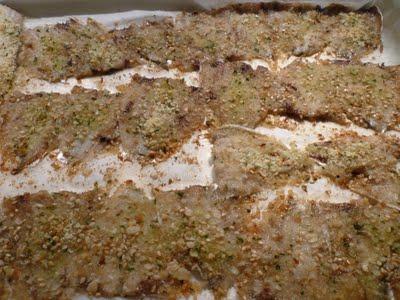 Saraghina gratinata al forno