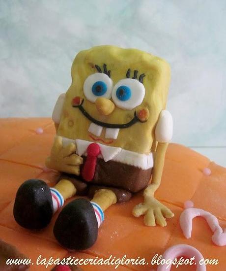 Torta Spongebob farcita con panna e Nutella