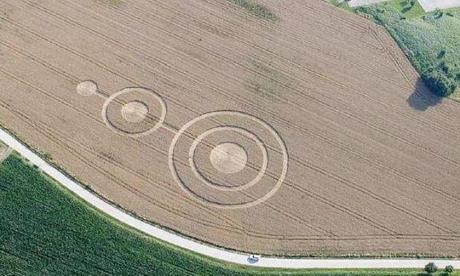 ITALIA, CERCHI DI GRANO NEL TERRENO DI ZAMPARINI. SCHERZO O UFO? - ITALY, CROP CIRCLES IN ZAMPARINI'S FIELD. JOKE OR UFO?