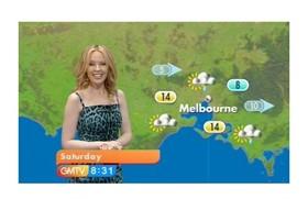 Kylie Minogue, meteorologa su Mtv in Dolce & Gabbana