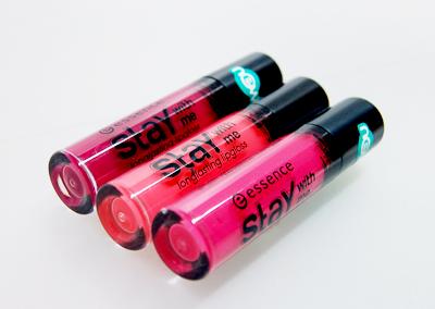 A close up on make up n°12 : Essence, Stay with me Longlasting Lipgloss n° 04, 03, 06