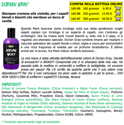 Bathtub's thing n°1: Lush, Shampoo Dorian Gray