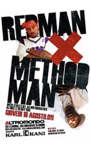 REDMAN e METHODMAN // Due leggende del rap il 18 Agosto all' Altromondo di Rimini! Save the date!