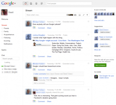 Google Plus Stream 550x498 Google+: social network e non solo.. – Parte 3