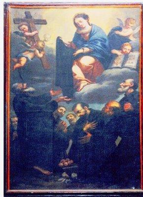 Dipinto settecentesco conservato presso la chiesa dei Cappuccini di Fidenza Dipinto settecentesco conservato presso la chiesa dei Cappuccini di Fidenza