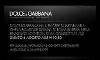 Third Countdown: Re-Opening Dolce & Gabbana New Boutiques Roma Third Countdown: Re-Opening Dolce & Gabbana New Boutiques Roma