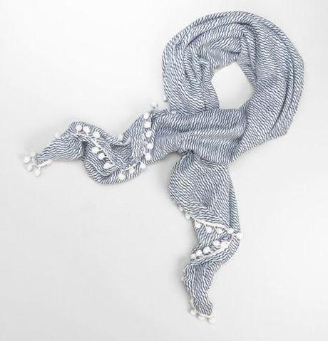 Tory Burch Pom Pom Scarf