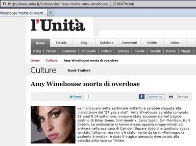 Cosa c'è dietro la morte della cantante Amy Winehouse?