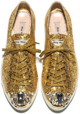 MIU MIU / SNEAKERS / GOLD / SILVER / STUDDED