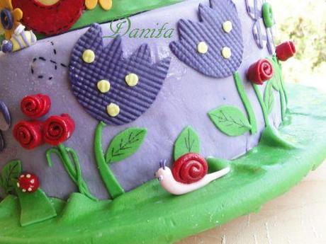 Torta tessuti, bottoni e impunture per la mia principessa Torta tessuti, bottoni e impunture per la mia principessa