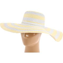 Juicy Couture Striped Straw Floppy Hat 