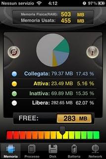 SYS Activity Manager per Memoria, Processo, Disk, Batteria & Network vers 2.1.
