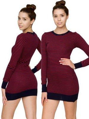 American Apparel Knit Stripe Sweater Crew Neck Dress