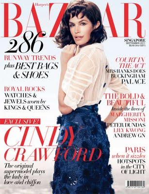 Cover Girl/ Cindy Crawford su Harper's Bazaar