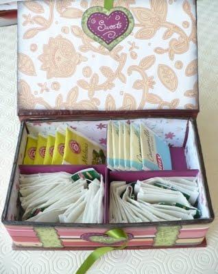 Scatolina Porta bustine da The - Tea bags holder box