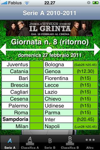 Calendario Partite Campionato Serie A 2011
